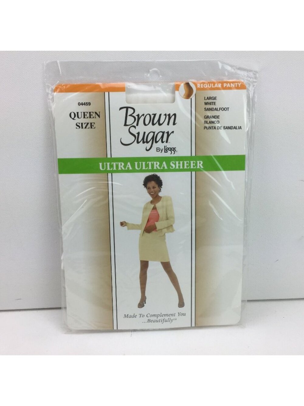 Brown Sugar By Leggs Queen Ultra Ultra Sheer 04459 Large White Sandalfoot